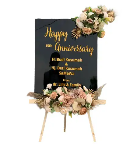 Papan Bunga Akrilik Outdoor Wedding Jakarta Utara