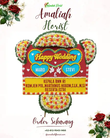 Papan Bunga Pernikahan Outdoor Wedding Jakarta Utara